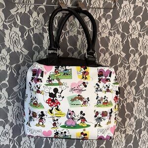 NWOT Disney Parks Minnie and Mickey Retro Comic Print Shoulder Bag